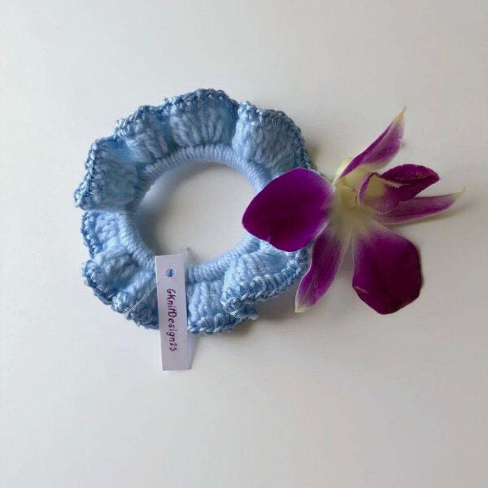 Crochet Hair Tie, Handmade Scrunchies, Bun Holder